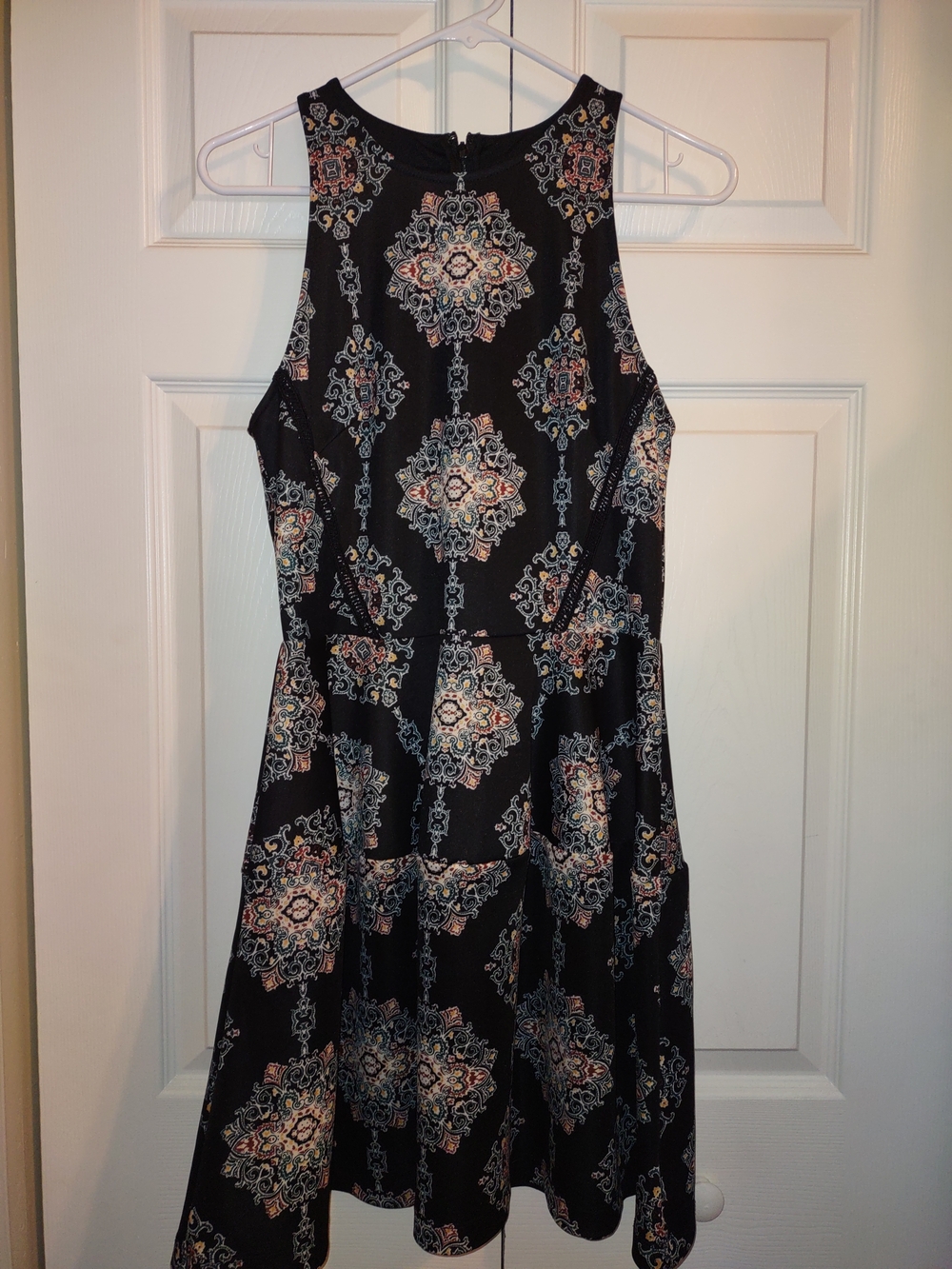 Mossimo Supply Co. Black Mini Dress with Multicolor Medallion Print